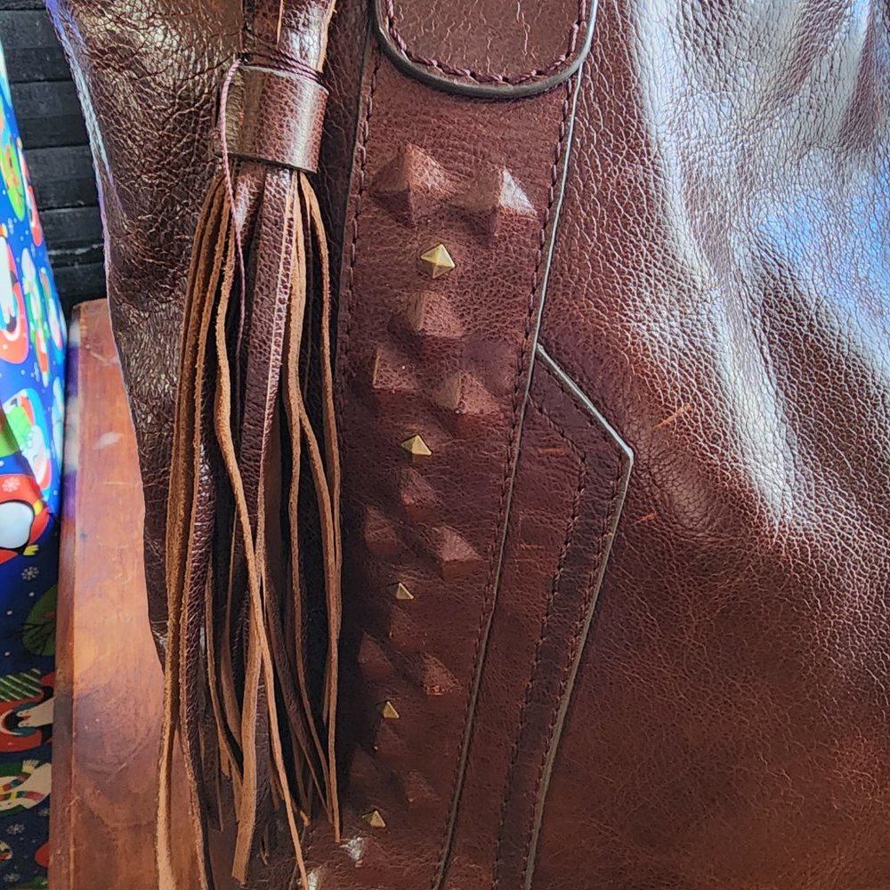 Frye Dark Brown Leather Tote Bag - Picture 3 of 9
